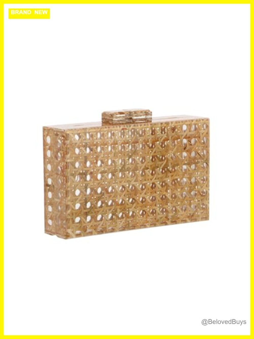 Rattan Acrylic Clutch Evening Bag Woven Handbag Beach Purse Crossbody
